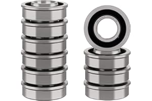 XiKe 10 Pcs Flanged Ball Bearings ID 3/4" x OD 1-3/8", Applicable Lawn Mower, Wheelbarrows, Carts & Hand Trucks Wheel, Replac