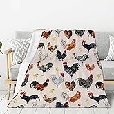 Chicken Blanket Super Soft Fleece Throw Blanket Warm and Cozy Lightweight Bed Blanket for Couch, Sofa, Camping, and Travel All Season Blankets Gifts 50"x40"