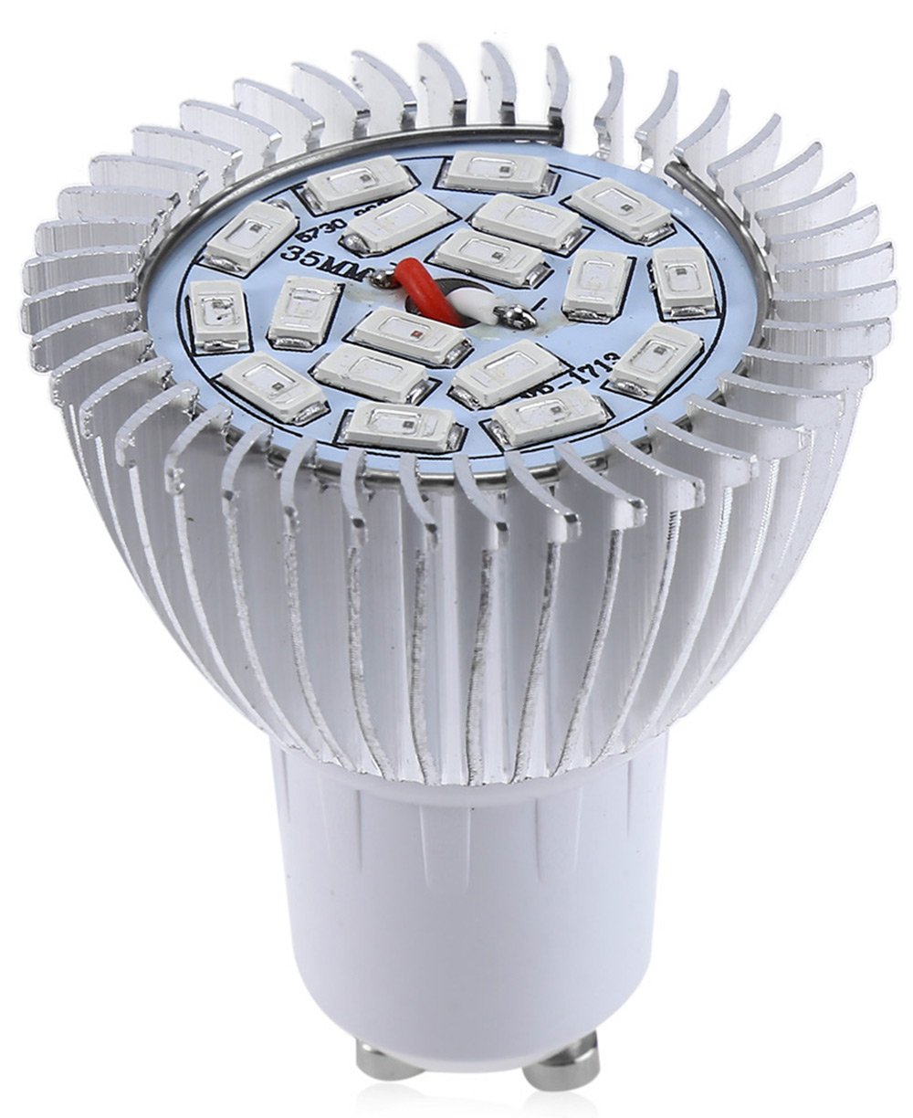 Lang boss 8W Color Light Growing Bulb Full Spectrum E27 Base LED Grow Bulb Light for Hydroponics, Greenhouse Lghting Plants Growing Flowering Fruiting, 1Pcs/Pack