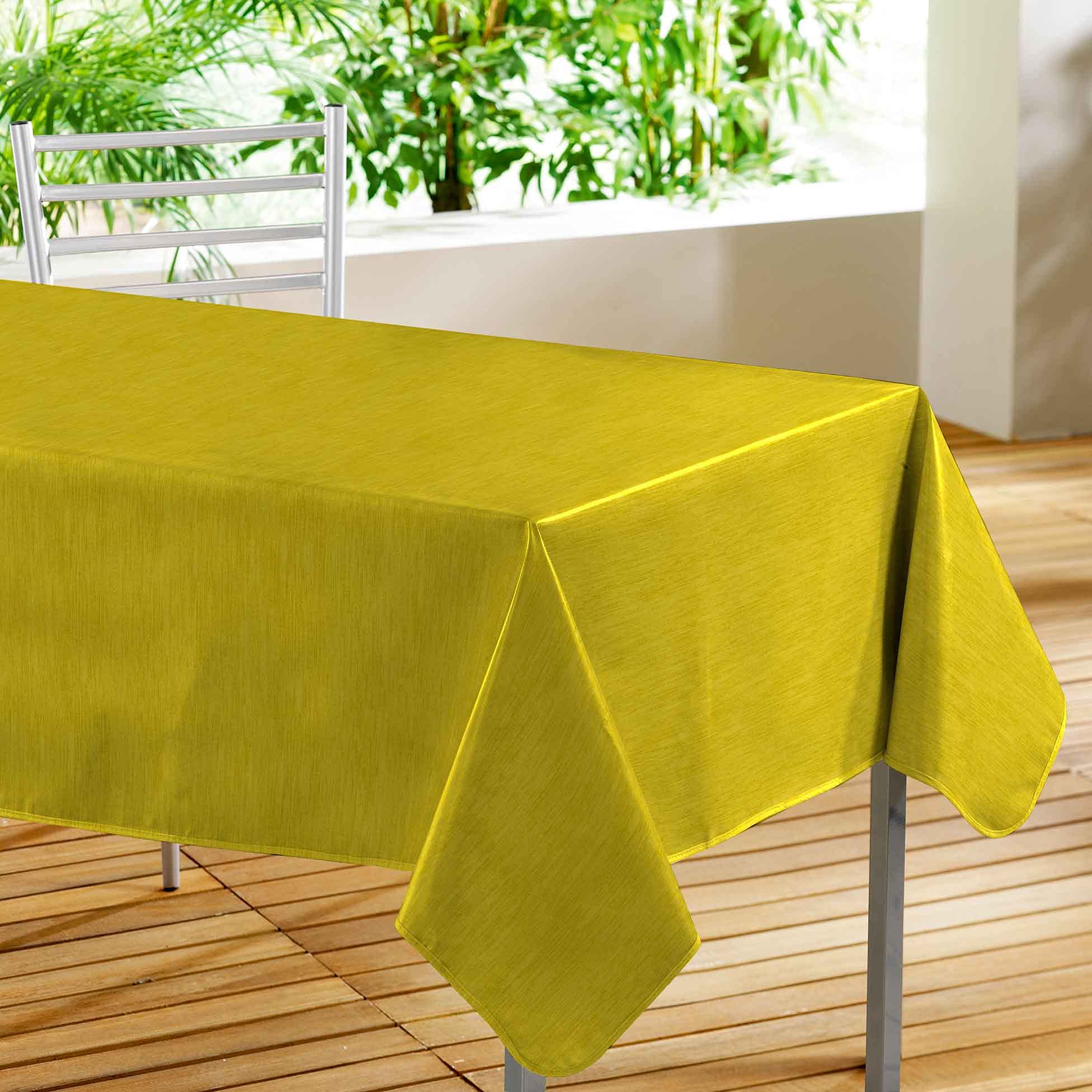 Douceur d'Intérieur, Rectangular Tablecloth (140 x 240 cm) Declino Yellow, PVC Printed