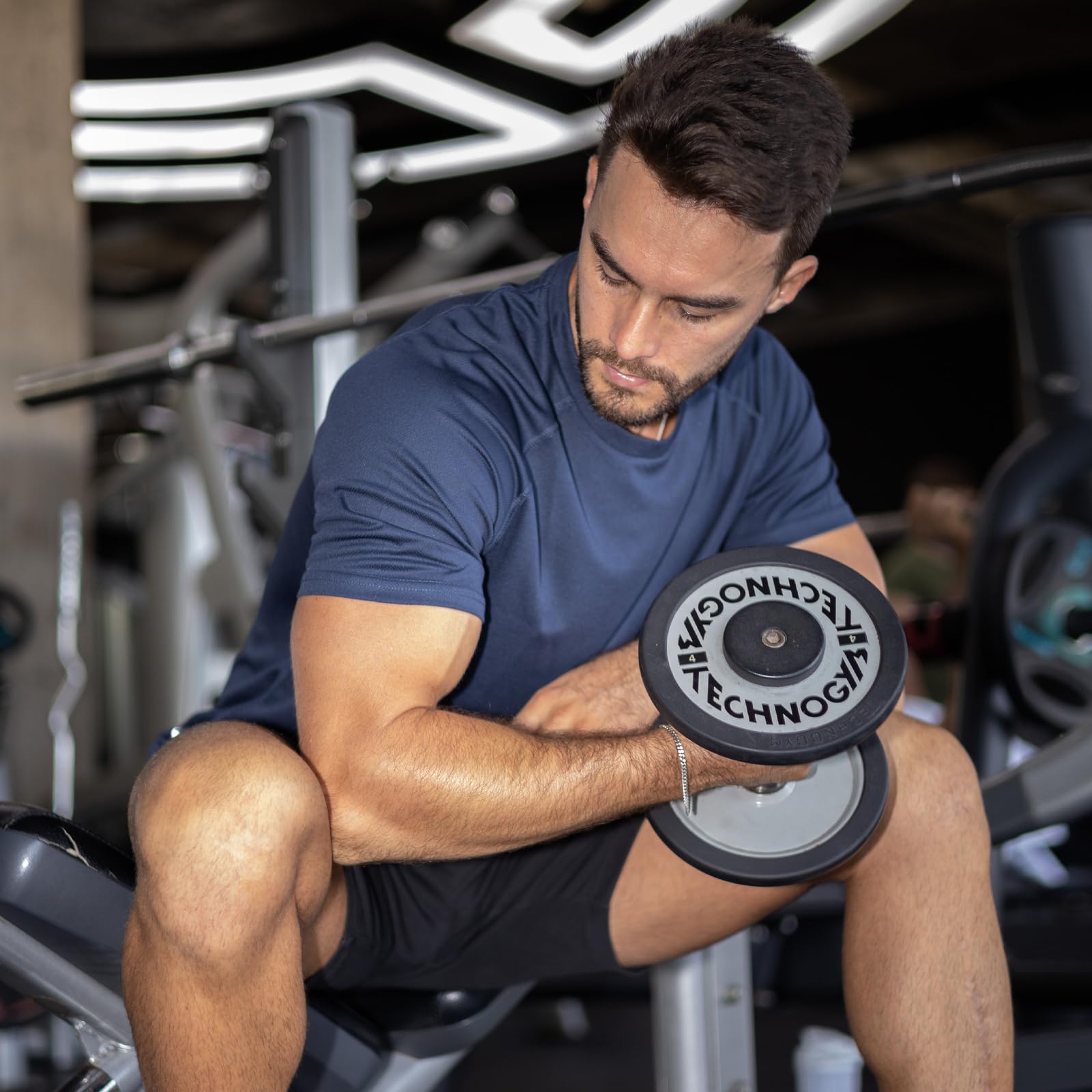 ZENGVEE 3er Pack Sport Tshirts Herren Funktionsshirt Schnelltrocknend Atmungsaktive Fitness Trainingsshirt Herren Laufshirt Kurzarm(0426-Black Grey Navy-L) 4