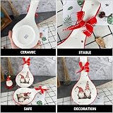 DOITOOL Ceramic Christmas Spoon Rest with Gnome Design for Holiday Kitchen view 6