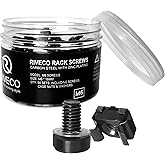 RIVECO Rack Screws & Cage Nuts for Server Cabinets & Racks Mounting Network Equipment Clip Nuts 50 Sets M6 x 16mm Black…