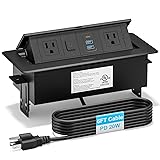 Recessed Power Strip with 2 AC, 2 USB-A, USB-C
