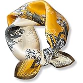 PoeticEHome 100% Mulberry Silk Neck Scarf 21"x21" Small Square Scarfs for Women Gift Packed