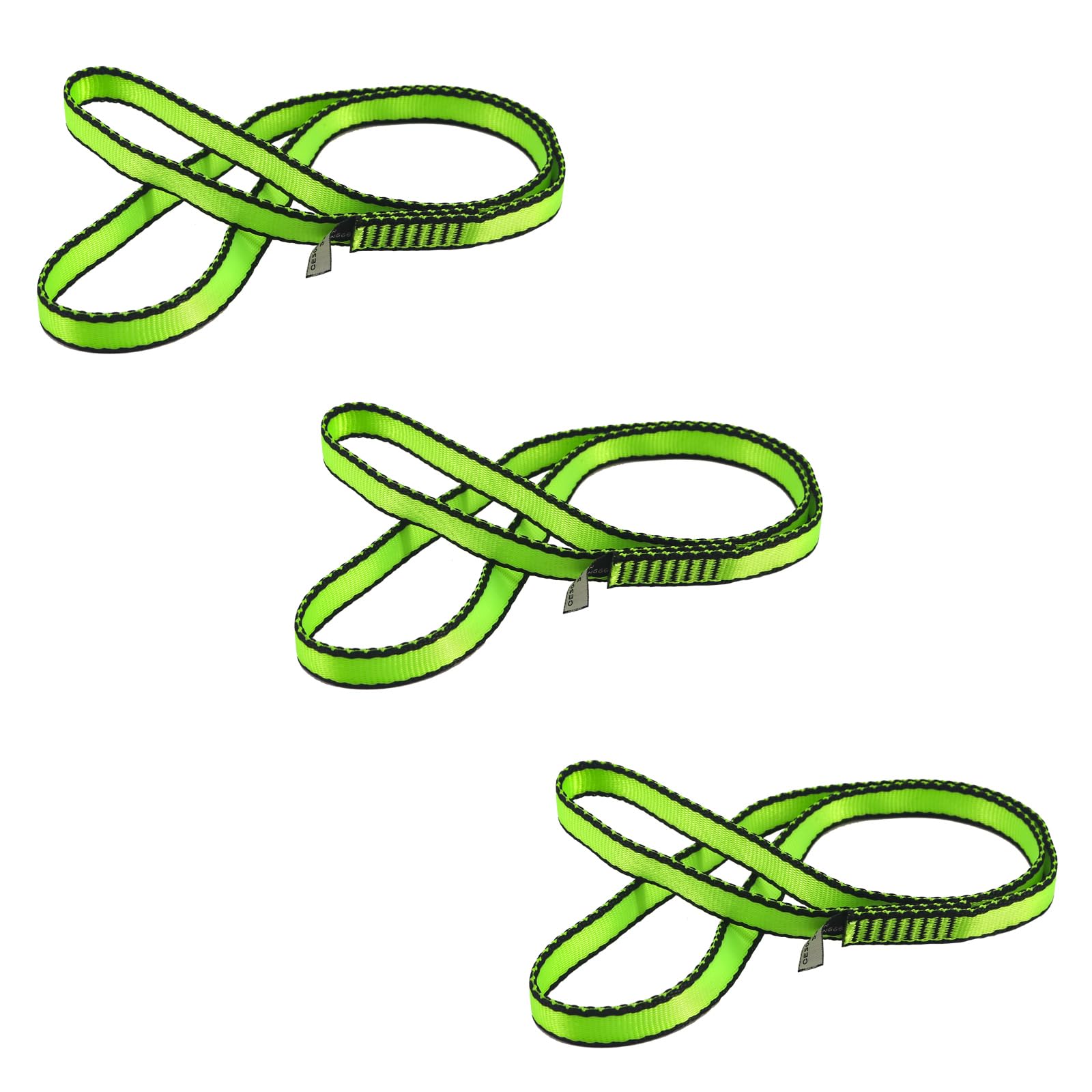 NewDoar CE & UIAA Certified Climbing Sling 16mm Nylon Sling Runners 22KN 4840LB Climbing Utility Cord Rock Climbing,Creating Anchors System,Rappelling Gear,Perfect for Tree Work-Green/24''(60cm) 3pcs