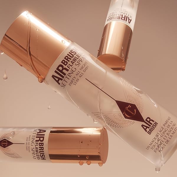 CHARLOTTE TILBURY AIRBRUSH FLAWLESS SETTING SPRAY – ULTRA-FINE HYDRATING MIST TO PRIME & SET MAKEUP UP TO 16HR – SOOTHES AND BLURS SKIN, WATERPROOF, WEDDING MAKEUP