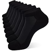 Jane Stone Men's Ankle Socks - 8 Pack Cotton Low Cut Non Slip No Show Socks Size 9-12/13-15