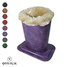 Eyeglasses holder Stand Case, Plush Lined Protective Glasses Case For Desks Or Nightstands, Purple- By OptiPlix