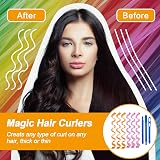 URAQT Hair Curlers Long Hair 24Pcs 50cm No Heat Spiral Wave Styling Kit Hooks view 6