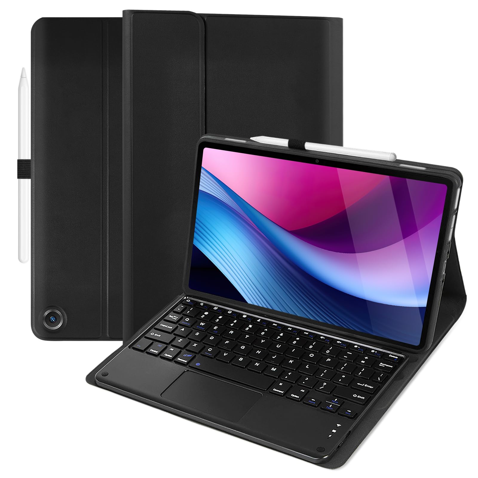 Photo 1 of FunYaung Touchpad Keyboard Case for Amazon fire Max 11 11.0-inch 2023(13th Generation), Detachable Rechargeable Keyboard with Pen Holder and USB-C Cable for Tablet Cover (Black)