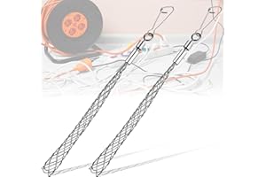 Gisafai 2 Pcs 1/2 in Wire Pulling Grip Mesh Metal Cable Puller Socks Wire Tools for Electrical Grips Light and Heavy Cables