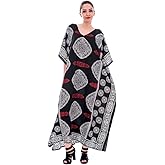 Oussum Women Kaftan Plus Size Polyester Summer Lightweight Caftan Swimsuit Cover Ups Maxi African Mumu Lounge House Dress
