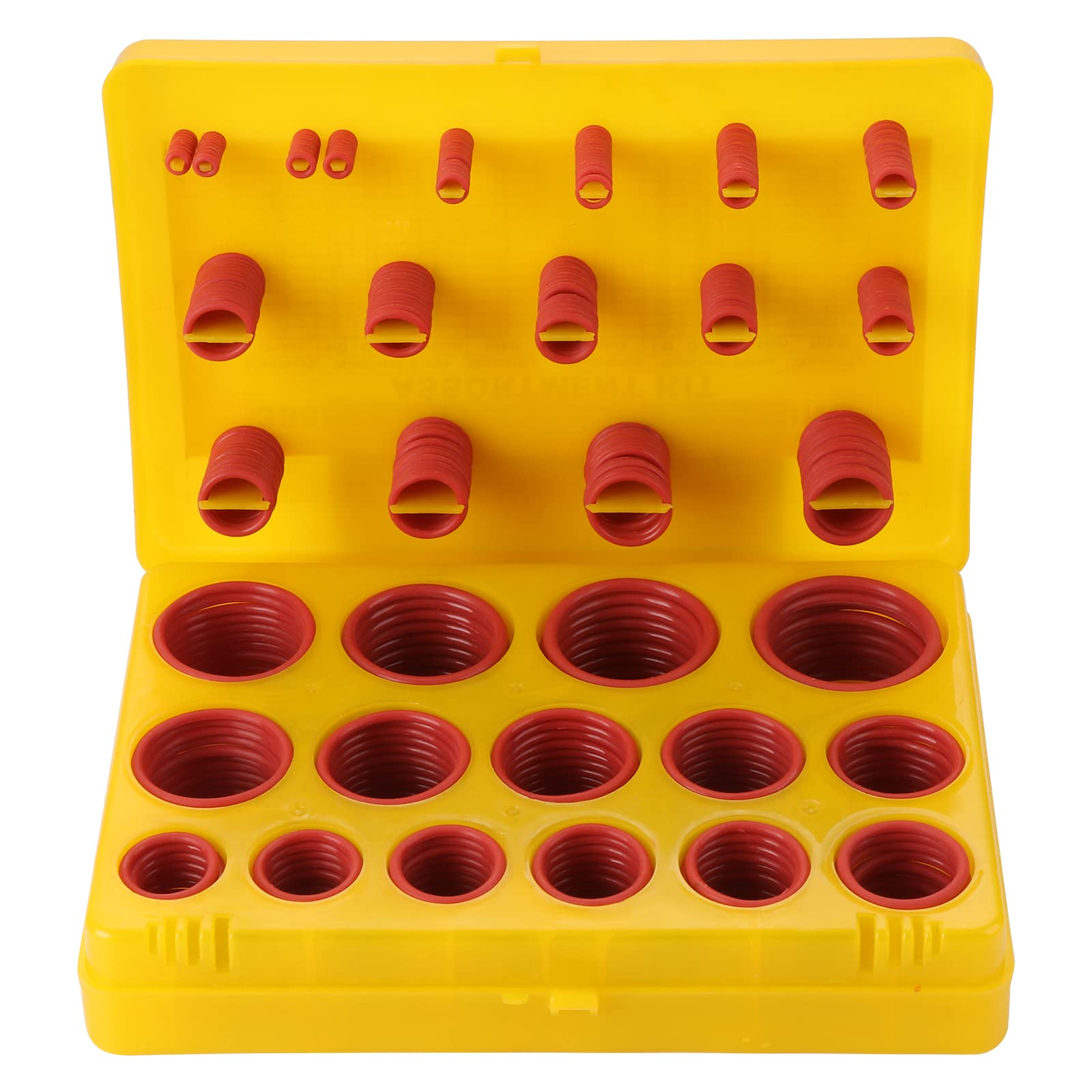 386Pcs O-Rings, 30 Sizes O-Ring Seal Gasket, Silicone Rubber O Ring Washer Gasket Seal Assortment Kit for Plumbing, Faucet and Automotive Repair