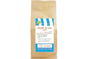 Zimmermann Organic Oat Milk Powder 2.2lb 1000g, New Quality - Made in Belgium, Makes 2.64 gallons Vegan Milk Substitute, Lactose-Free
