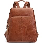 S-ZONE Small Leather Backpack for Women Fashion Designer Purse Anti-theft RFID Travel Bag