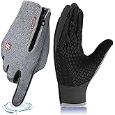 ActFun Winter Gloves, Anti Slip Touchscreen Gloves Windproof Cycling Gloves, Thermal Gloves Cold Weather Cycling Gloves for Men Women Walking Riding Driving
