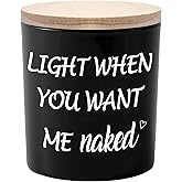 BFJLIFE Gifts for Him Men Funny Unique Anniversary Valentines Day Christmas Birthday Romantic Gag White Elephant Gifts for Boyfriend Husband Men Adults Stocking Stuffers Sandalwood Scented Soy Candle