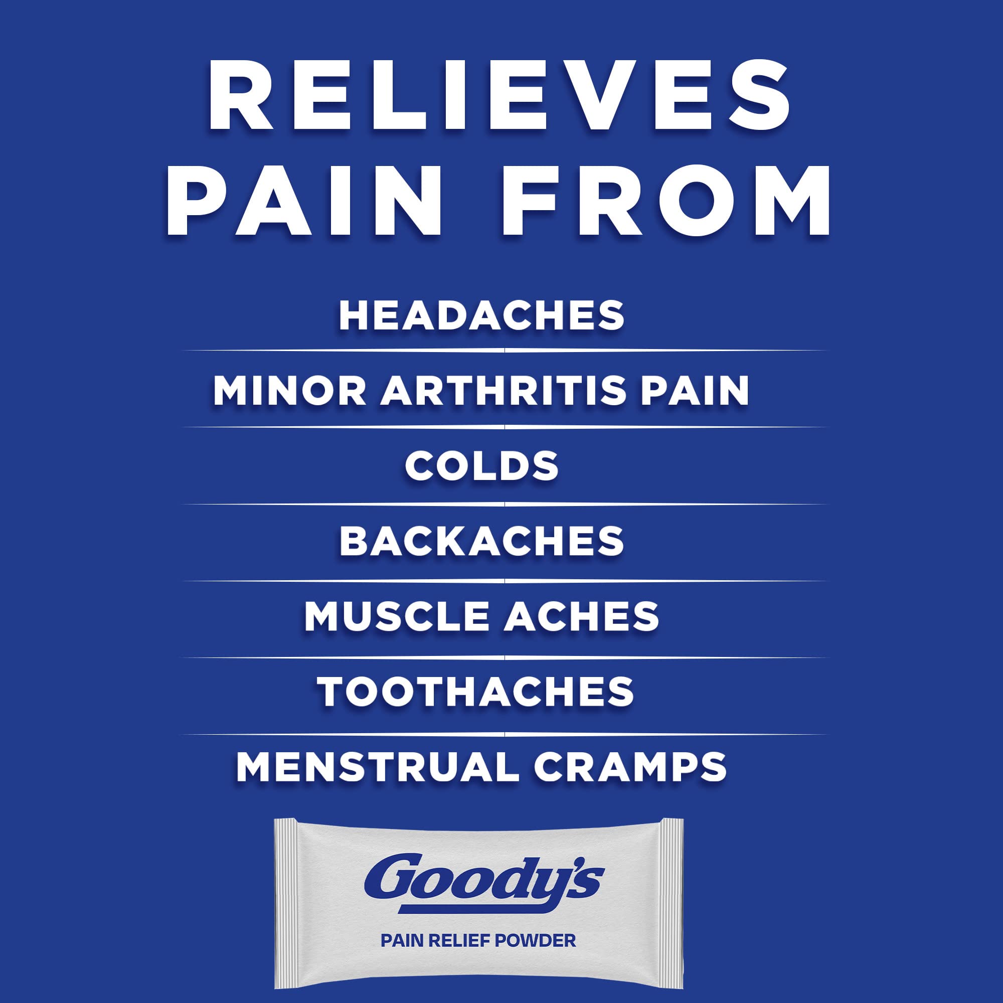 Goody's Pain Relief Powders, Extra Strength Headache Powder, 50 ct (Pack of 1)