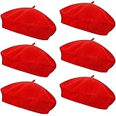 Anteer 6 Pieces Wool Beret Hat French Style Beanie Hats Fashion Ladies Beret Caps for Women Girls Lady