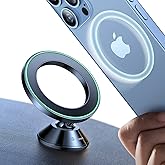 VICSEED 2025 Upgrade for MagSafe Car Mount, [Military-Grade] [High & Low Temp Resistance] Magnetic Phone Holder for Car Dashboard 360 Rotatable Car Phone Holder Mount for iPhone 17 Pro Max 16 15 14 13