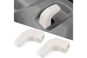 DKMGHT Factory Bumper Tow Hook Covers (Upgrade) for Jeep Wrangler JK JL Gladiator TJ, White Protector Accessories 2007-2022