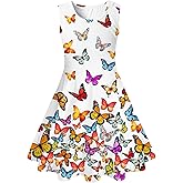 BFUSTYLE Girls Dress Sleeveless Casual Floral Sundress for Girl 4-15 Years