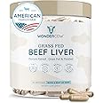 WONDERCOW Beef Liver Capsules Grass Fed Supplement - Desiccated & Natural Source of Protein, Iron, Vitamins A & B- Boosts Energy and Immunity | USA Grown, Non-GMO, Gluten Free