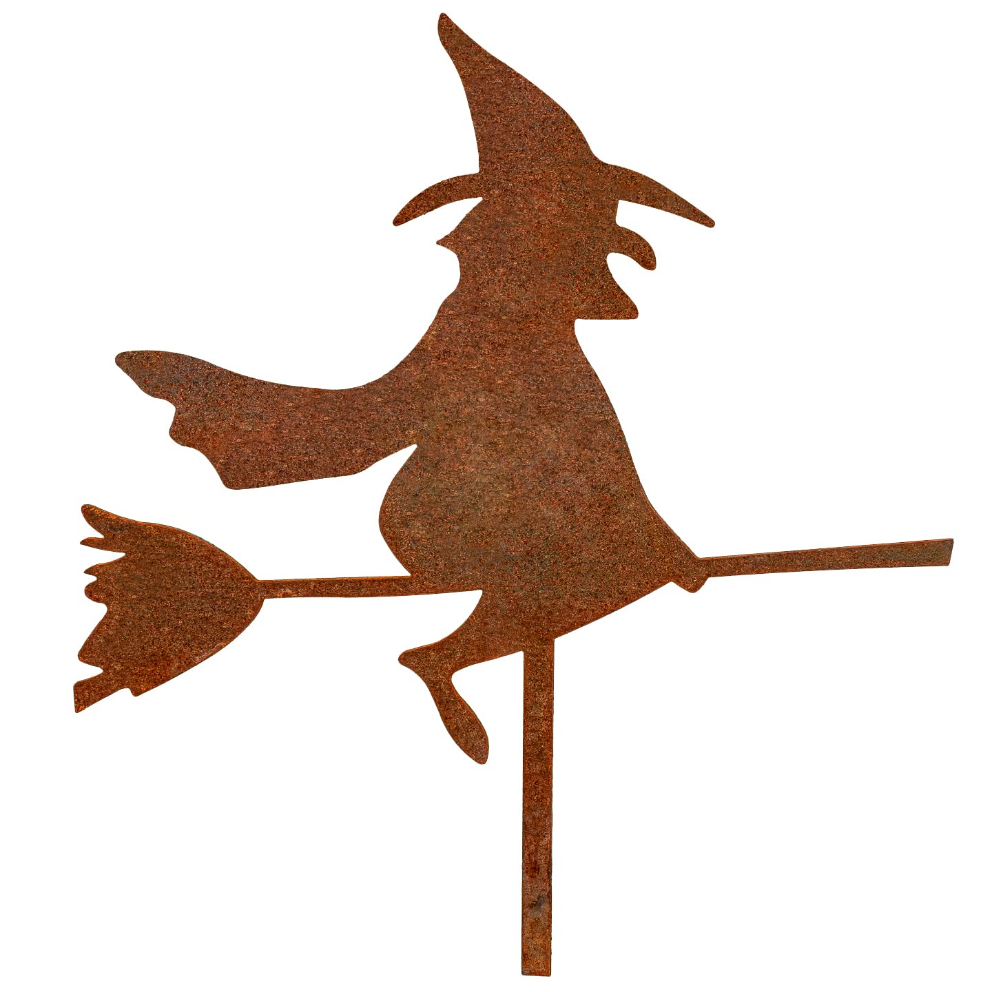 MM Steel Styles Patina Witch Flower Bed Stake / Garden Stake Plug-In Rust Decoration Made of High-Quality Corten Steel for Garden, Patio - Garden Decoration Rust