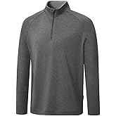 Men’s 1/4 Zip Long Sleeve Shirt–UPF 50+ Sun Protection, Moisture Wicking Pullover for Golf, Outdoor & Casual Wear