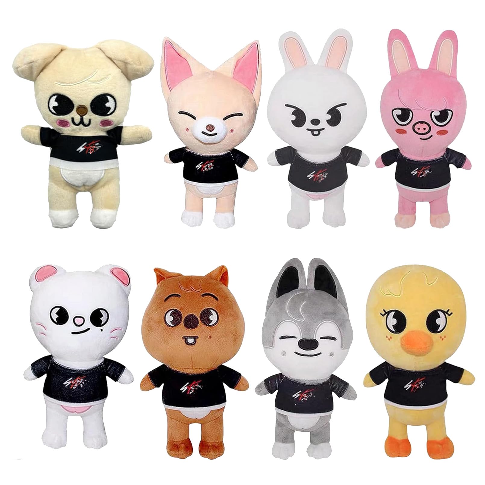 GZYZHMAE 8 Skzoo Plush Set, Stry Cute Anime Plush Doll for Birthday Party Role Play Graduation Home Decorations, Merch Gift for Fans