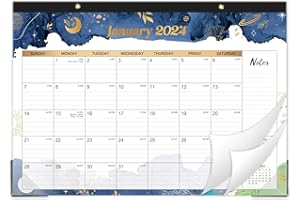 CHOPET 2024 Desk Calendar - Desk Calendar 2024, 12" x 17", January 2024 - December 2024, 2024 Desk Calendar Planner with Large Ruled Blocks for Planning and Organizing for Home or Office