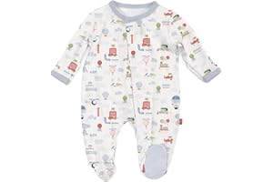 MAGNIFICENT BABY Magnetic Me Footie Pajamas Soft Modal Baby Sleepwear with Quick Magnetic Fastener | Boys and Girls Sleeper Preemie-24 Months
