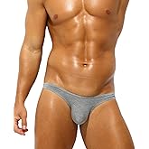PAIZH Men's Low Rise Briefs Sexy Bikini Breathable Soft Bulge Pouch Modal Underwear