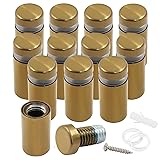 Zorveiio 1/2" x 1" Sign Standoff Screws 12 Pcs Wall