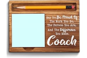VIZUZI Coach Appreciation Gifts, Thank You Gifts for Coach, Coach Gifts for Women, Men, Coach Office Desk Decor Gifts Self-Stick Note Pad Holders ZSS4