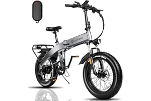 LUCKEEP Folding Electric Bike for Adults, 750W BAFANG Motor,30MPH 60Miles Range, 48V 15Ah Battery, 20'' Fat Tire Foldable Ebike with APP Control, Anti-Theft Alarm, Hydraulic Disc Brake Ebikes for Adults