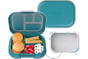 Bentgo® Kids Chill Lunch Box - Confetti Designed Leak-Proof Bento Box & Removable Ice Pack - 4 Compartments, Microwave & Dish