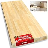 Butcher Block Countertop, Solid Wood Table Top Office Desk Top 42x25x1.5in | 3.5ft Solid Birch,Wood Table Slab,Restaurant Tabletops, Caf&eacute; Tables, Dining tables, Workbenches, Large desks,DIY furniture.