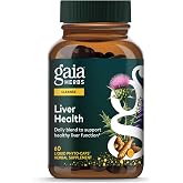 Gaia Herbs Liver Health, 60 Vegan Capsules, 60 Servings | Supplement with Milk Thistle, Turmeric Root, Schisandra &amp; Licorice Root for Liver &amp; Cleanse Support*