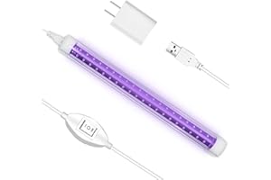 Wennyn LED Black Light, 10W USB Compatible UV LED Blacklight Tube for Blacklight Bulb Replacement, Glow in The Dark, Halloween, Blacklight Posters, Blacklight Parties, Fluorescent Glow