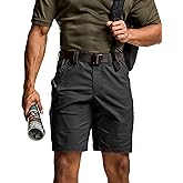 CQR Men's Flex Casual Cargo Shorts, Lightweight Water Resistant Golf Shorts, Stretch Tactical Work Shorts with Multi-Pocket