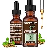 BRIOTHEORY Ashwagandha Root Extract Tincture Liquid Drops – Herbal Supplement for Stress & Sleep Support, Alcohol-Free, Vegan, Non-GMO – 60 ml (30 Days Supply)