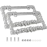 ABS License Plate Frames 2 Pack,Silver Car Plate Frame License Plate Holder | Sturdy ABS Material, Not Metal, Rustproof Car Tag Frame for Men, Distinctive Licese Plate Protector, Mount Hardware Included