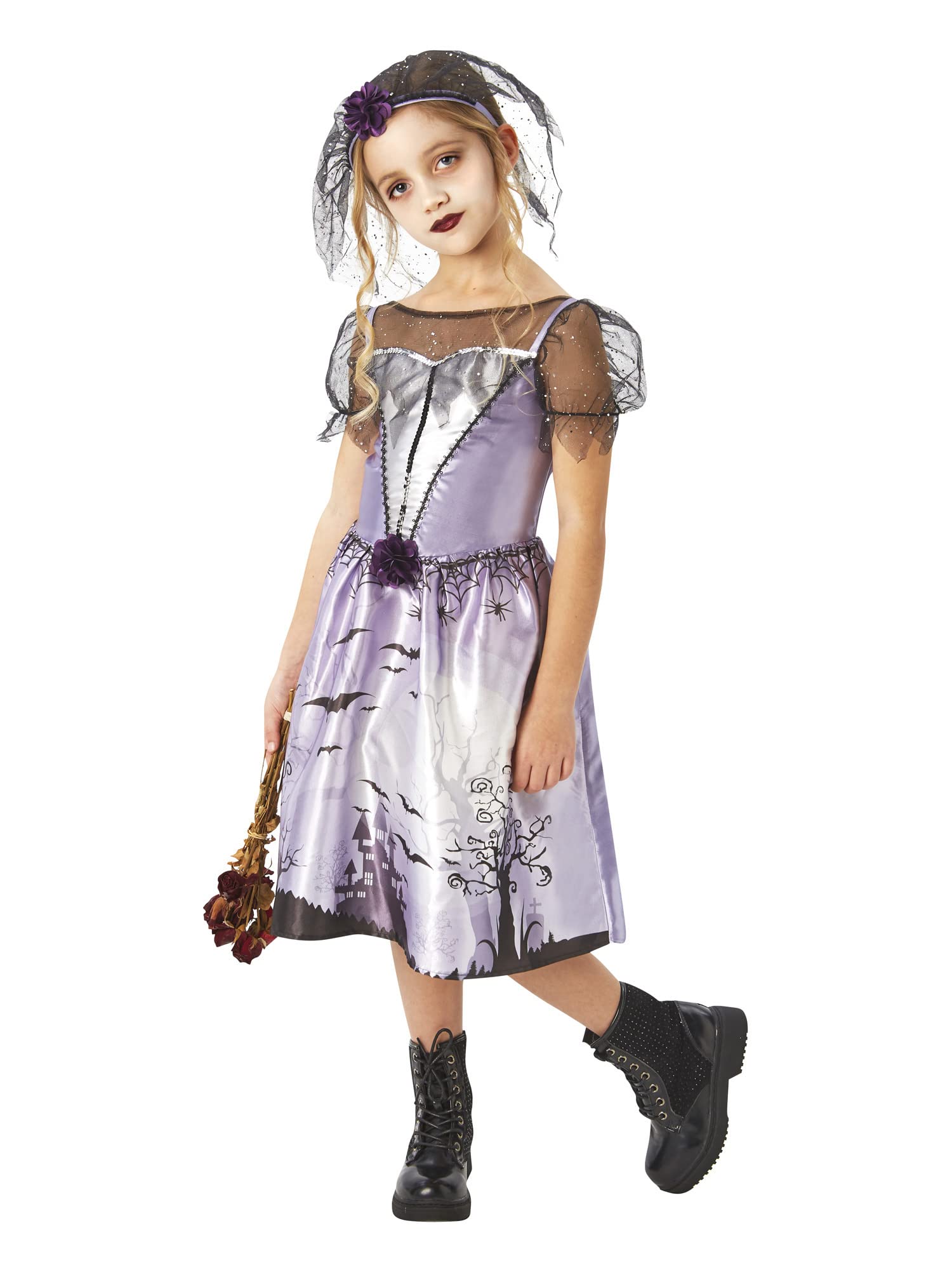 Rubies Official Gothic Bride, Prom Queen Halloween Childs Costume, Size Age 9-10 Years