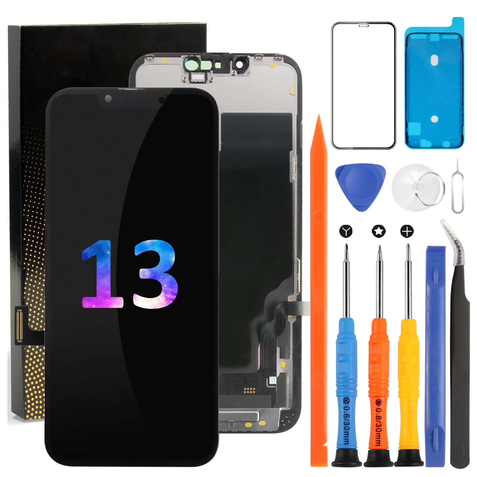 For iPhone 13 Screen Replacement For iPhone 13 LCD Screen Replacement A2633 LCD Display A2482 Touch Digitizer Assembly A2631 A2634 A2635 (Incell Not Original)