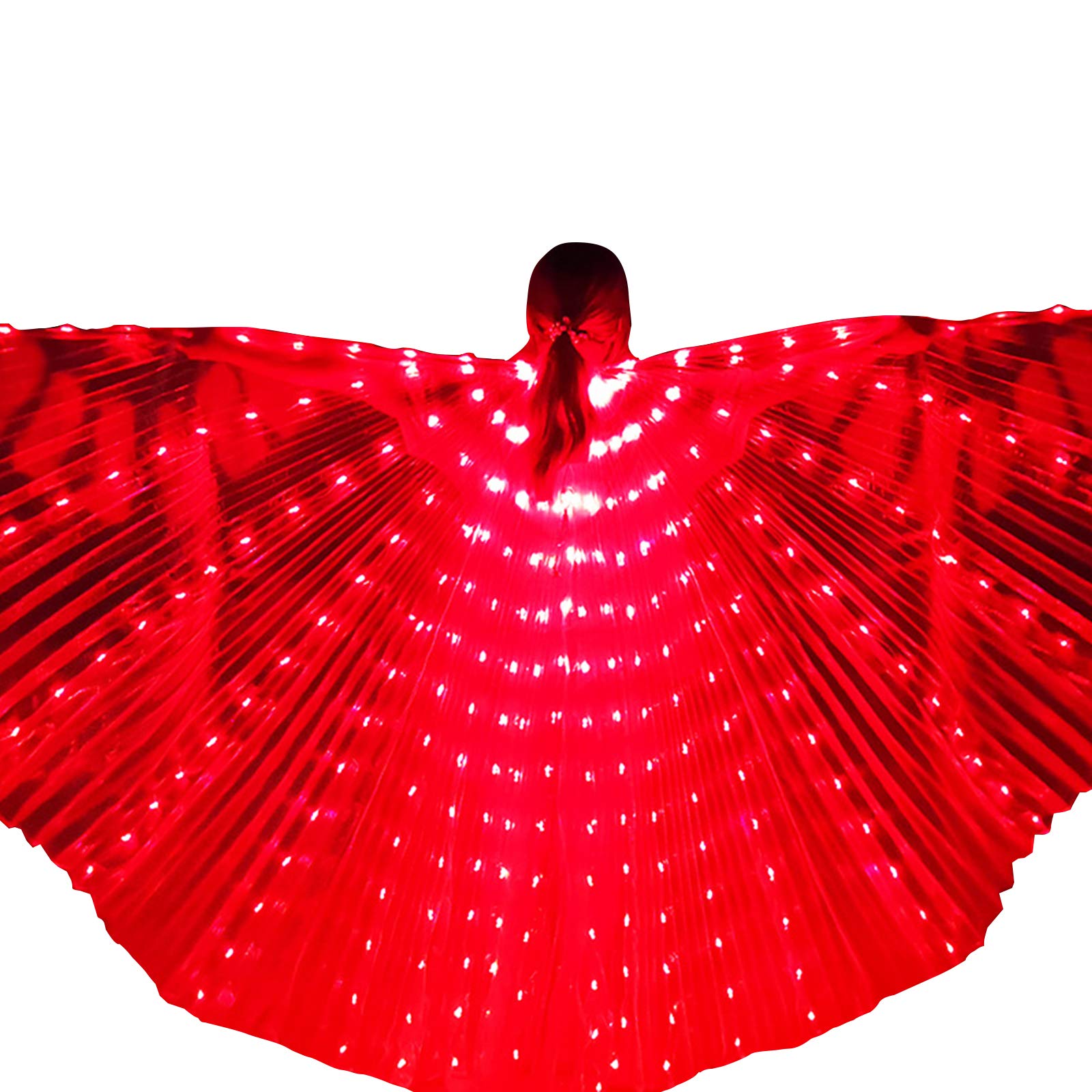 Zebery LED Wings for Adult, LED Butterfly Isis Wings LED Isis Wings Glow Light Up Belly Dance Costumes