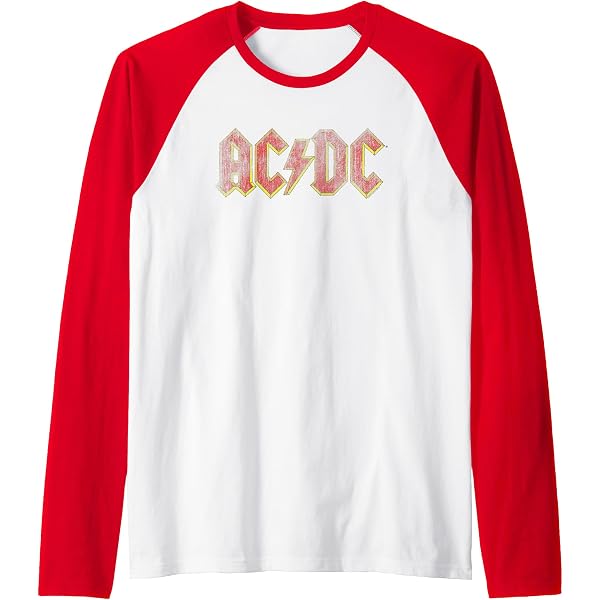 AC/DC Logo Raglan T Shirt Unisex-Adulto