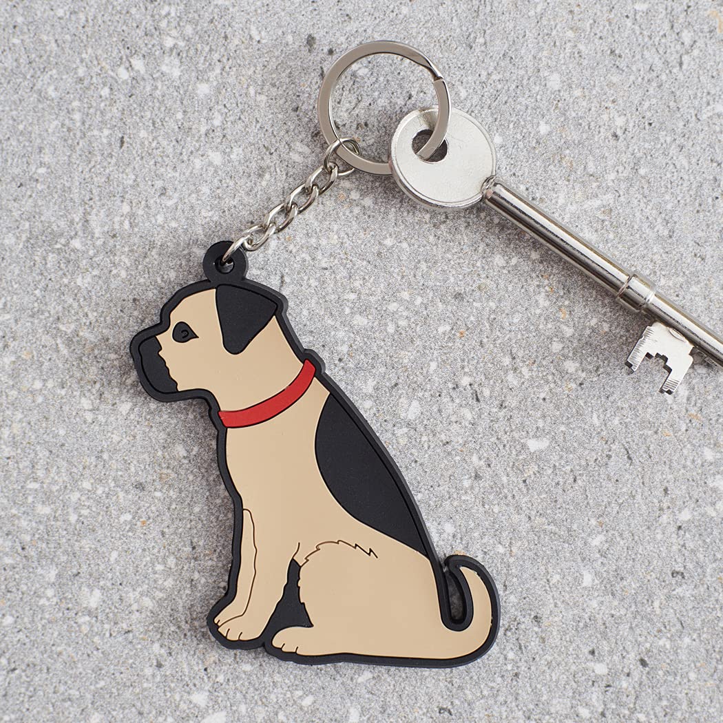 Sweet William Border Terrier Keyring