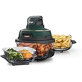 Ninja Crispi 5-in-1 Glass Air Fryer | 450°F, Nontoxic, 4QT & 6-Cup Containers & Lids | Microwave, Freezer, Dishwasher Safe | Max Crisp, Air Fry, Bake, Recrisp, Keep Warm | Brit. Racing Green, FN103BF